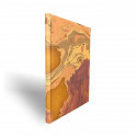 Marbled paper notebook brown, blue, white Bruno - Conti Borbone - Spine