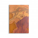 Marbled paper notebook brown, blue, white Bruno - Conti Borbone - Front
