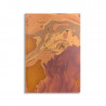 Marbled paper notebook brown, blue, white Bruno - Conti Borbone - Front