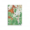 Quaderno in carta marmorizzata a mano marrone verde bianco Veronica - Conti Borbone - fronte