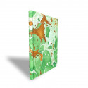 Marbled paper notebook brown, green, white Veronica - Conti Borbone - Spine
