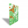 Marbled paper notebook brown, green, white Veronica - Conti Borbone - Spine