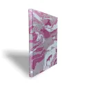 Marmoriertes Papier Notizbuch violett, weiß, grau Violett - Conti Borbone - Buchrücken