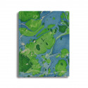 Photo album Fusine in marbled paper green ande blue - Conti Borbone - standard
