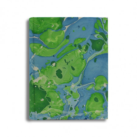 Álbum de fotos Fusine en papel jaspeado verde y azul - Conti Borbone - standard