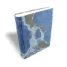 Album foto Isle in carta marmorizzata color blu, verde e bianco - Conti Borbone - standard dorso