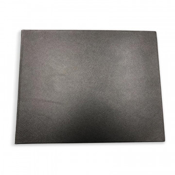 Libro de visitas de lujo en piel saffiano negra - Conti Borbone - anverso
