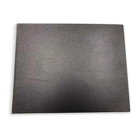 Luxus-Gästebuch aus schwarzem Saffiano-Leder - Conti Borbone - Vorderseite