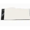 Luxury black saffiano leather guest book - Conti Borbone - white papers