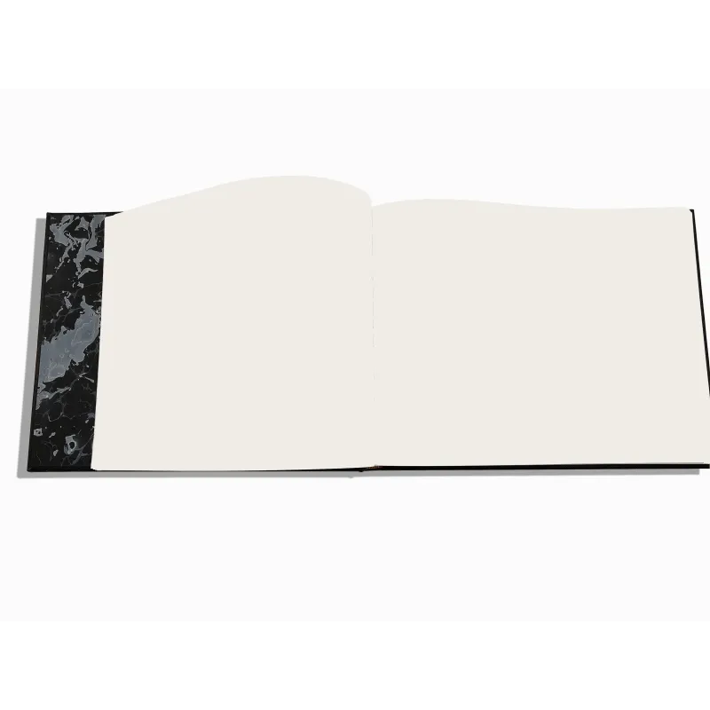 Luxuriöses grünes Saffiano-Leder-Gästebuch Forest - Conti Borbone - white papers