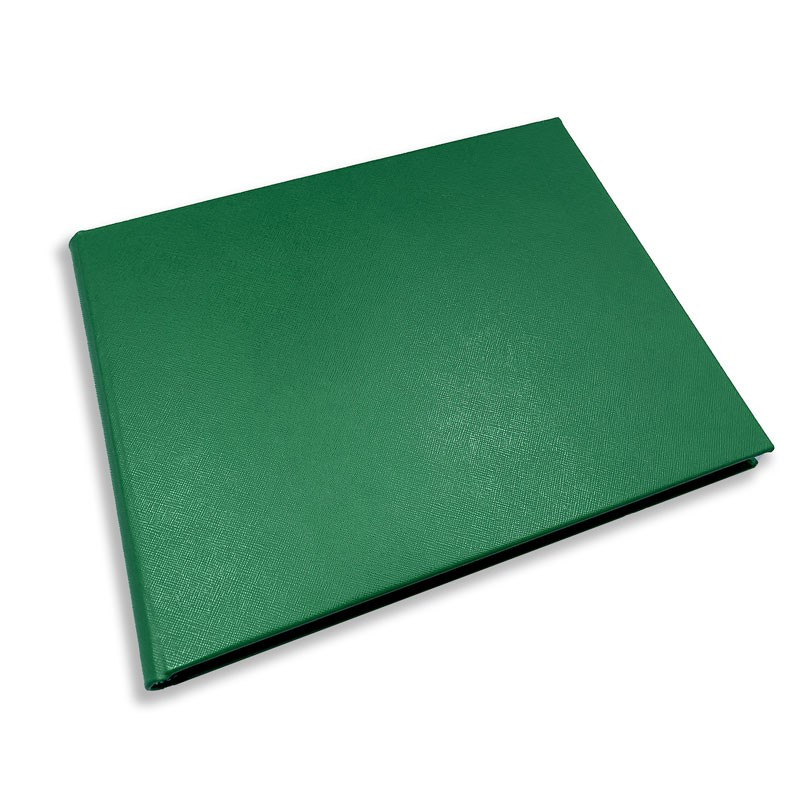 Livre d'or de luxe en cuir saffiano vert Forêt - Conti Borbone - Perspective