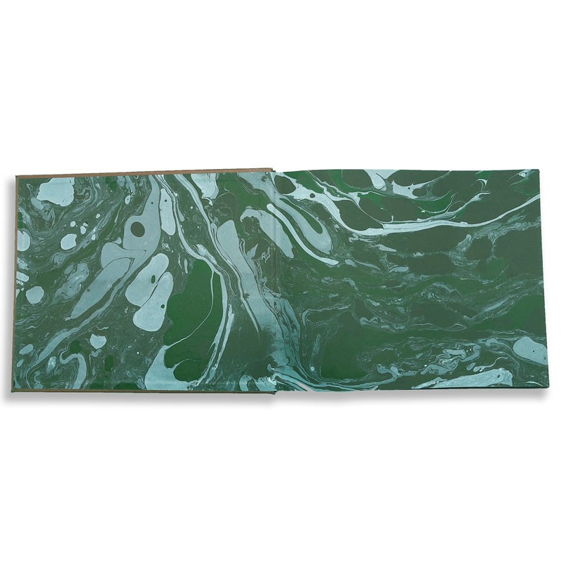 豪华绿色 Saffiano 皮革留言簿 Forest - Conti Borbone - 衬页