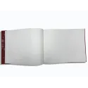 Luxury red saffiano leather guest book Sun - Conti Borbone - white papers