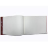 Lussuoso libro ospiti Sun in pelle saffiano rosso - Conti Borbone - pagine bianche