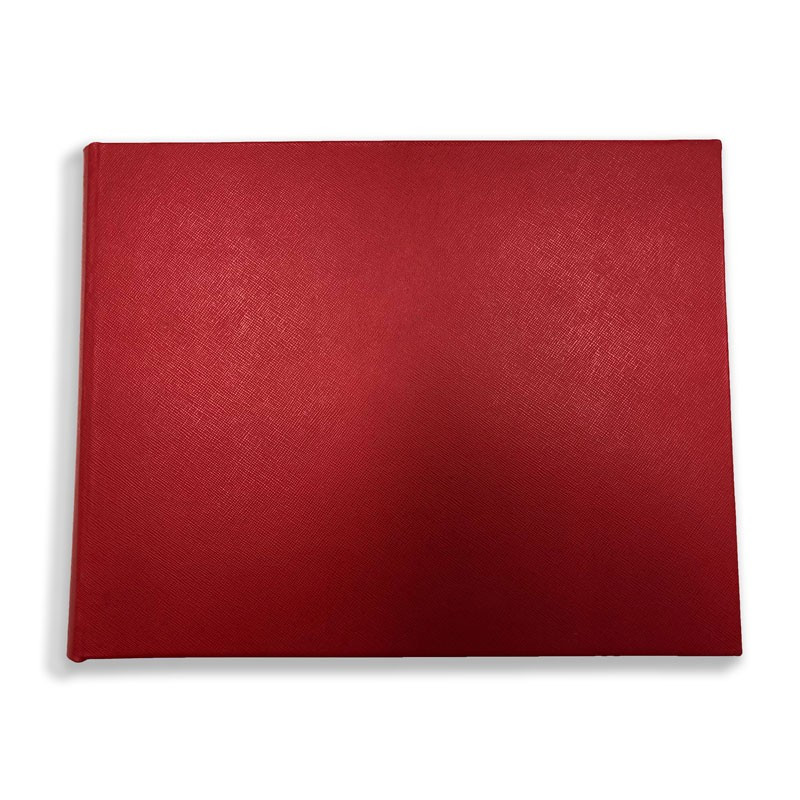 Lussuoso libro ospiti Sun in pelle saffiano rosso - Conti Borbone - fronte