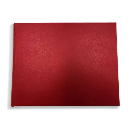 Luxuriöses rotes Saffiano-Leder-Gästebuch Sun - Conti Borbone - Vorderseite