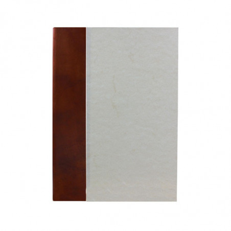 Libro ospiti Ancient Brown in mezza pelle marrone e carta pergamena antichizzata - Conti Borbone