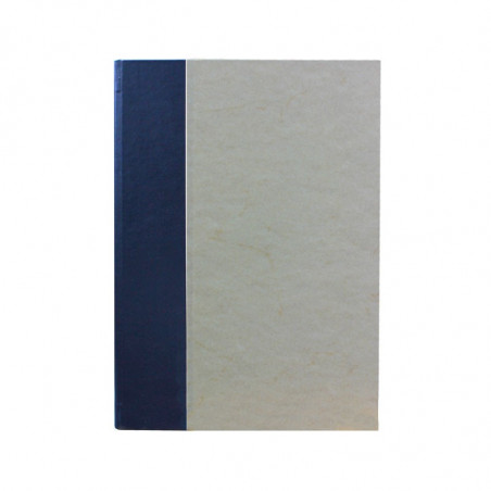 Navy guest book in blue leather and antique parchment paper - Conti Borbone