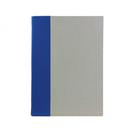 Libro ospiti Cobalto in mezza pelle azzurro e carta pergamena antichizzata - Conti Borbone
