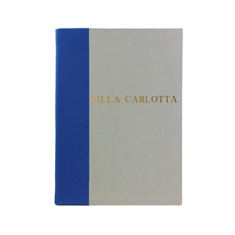 كتاب ضيوف كوبالتو من الجلد الأزرق وورق البرشمان العتيق - Conti Borbone - أحرف كبيرة