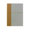 Libro ospiti Beige in mezza pelle beige e carta pergamena antichizzata - Conti Borbone - Stampatello