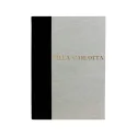 Libro de visitas oscuro en piel negra y papel pergamino antiguo - Conti Borbone - Letras de imprenta