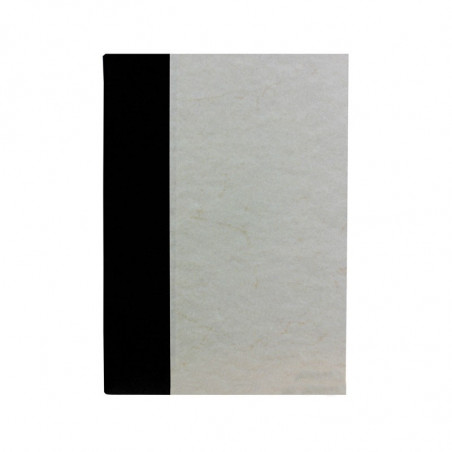 Dunkles Gästebuch aus schwarzem Leder und antikem Pergamentpapier - Conti Borbone