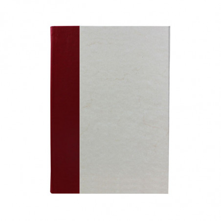 Libro ospiti Rubino in mezza pelle bordeaux e carta pergamena antichizzata - Conti Borbone