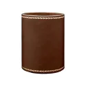 Portabolígrafos de piel Cuoio - Conti Borbone - Portabolígrafos de piel de becerro marrón, estampado dorado 90