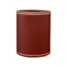 Portapenne in pelle rosso fragola - Conti Borbone - porta penne in pelle di vitello rosso fragola decorazione oro 90