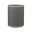 Graphite leather pen holder - Conti Borbone - Pen holder in grey calf leather decoration 90
