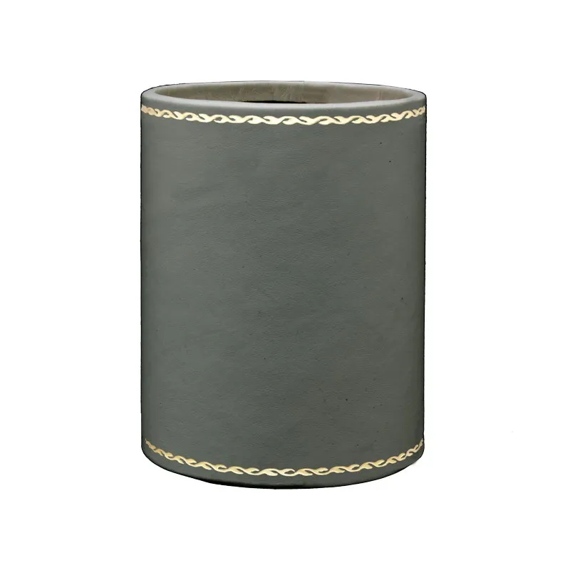 Étui à stylos en cuir graphite - Conti Borbone - Étui à stylos en cuir de veau gris décor 90