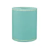 Portapenne in pelle Turchese - Conti Borbone - porta penne in pelle di vitello azzurro decorazione oro 90