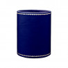 Bluette leather pen holder - Conti Borbone - Pen holder in blue calf leather gold decoration 90