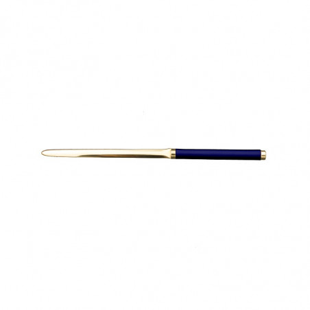 Couteau en cuir Bluette - Conti Borbone - Couteau à papier en cuir de veau bleu