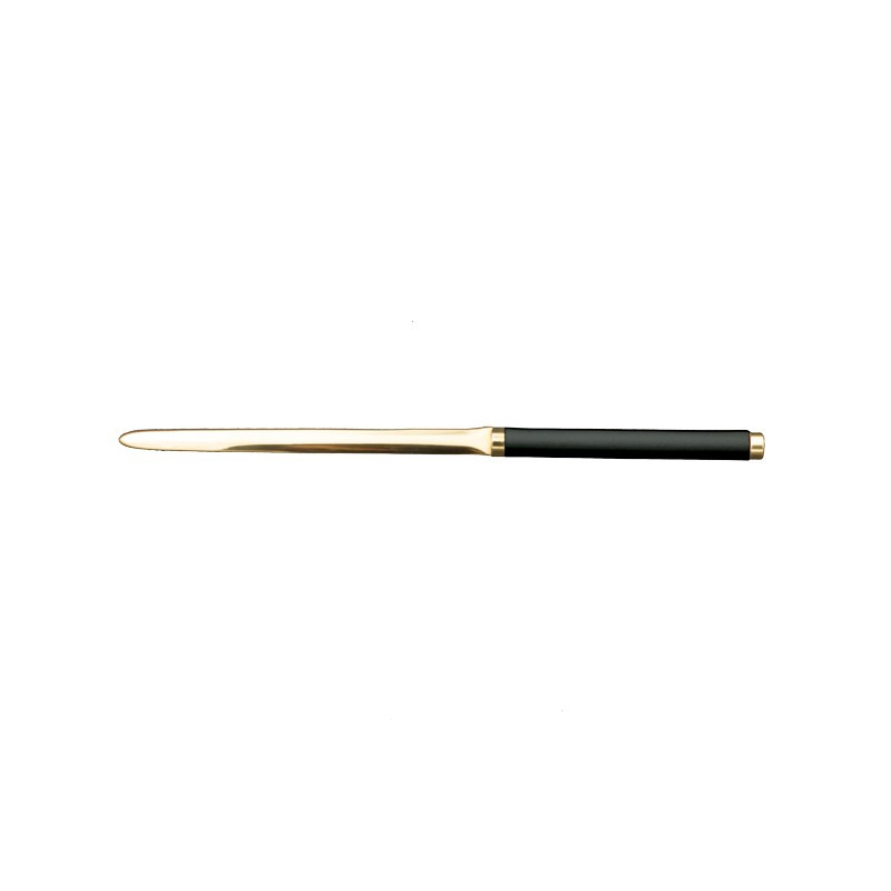 Anthracite leather knife - Conti Borbone - Paper knife in gray calf leather