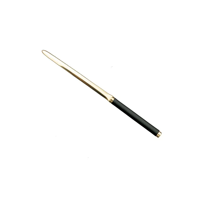 Couteau en cuir anthracite - Conti Borbone - Couteau à papier en profil de cuir de veau gris