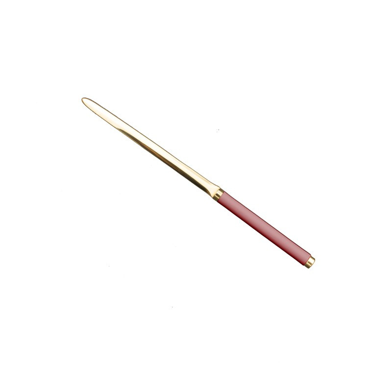 Couteau en cuir Camelia - Conti Borbone - Couteau à papier en profil de cuir de veau rose
