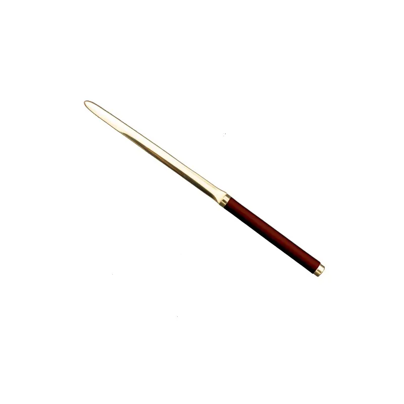 Tagliacarte in pelle Fragola - Conti Borbone - Tagliacarte in pelle di vitello rosso profilo