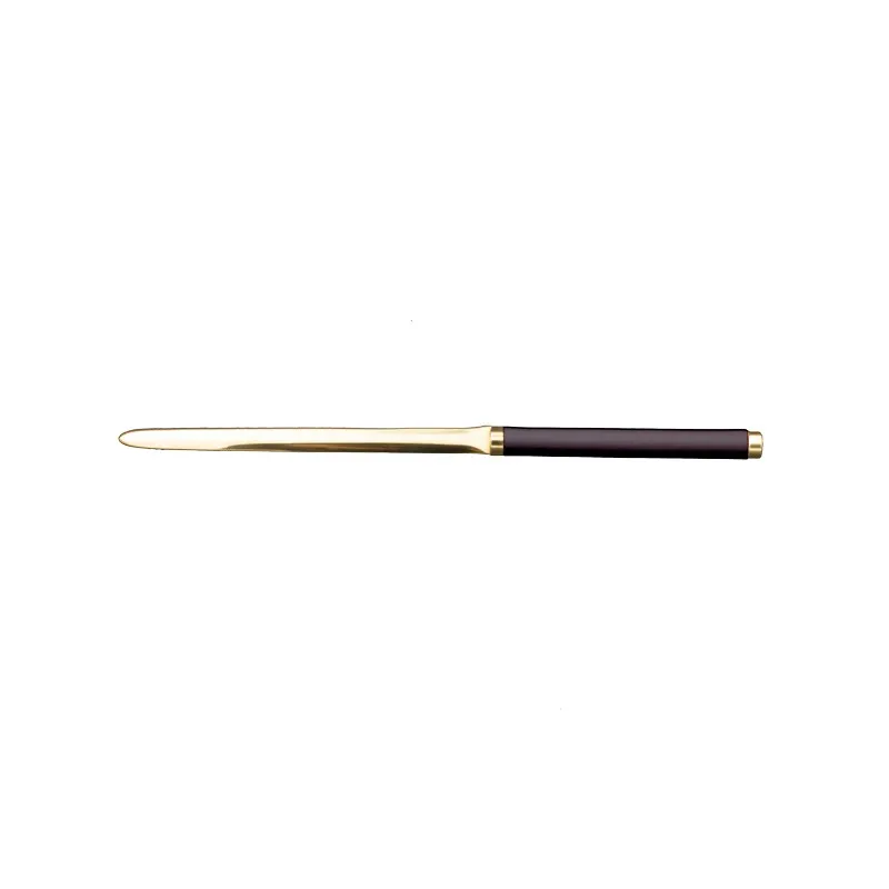 Aubergine Ledermesser - Conti Borbone - Papiermesser aus lila Kalbsleder