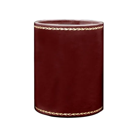 Portapenne in pelle Rubino - Conti Borbone - porta penne in pelle di vitello bordeaux stampa oro 90