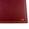 Sottomano pelle Rubino, pelle di vitello bordeaux - Conti Borbone - Tappetino personalizzabile - decorazione 106 - stampatello