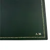 Sottomano pelle Pino, pelle di vitello verde - Conti Borbone - Tappetino personalizzabile - decorazione 106 - stampatello