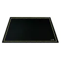 Sous-main en cuir foncé, cuir de veau noir - Conti Borbone - Tapis personnalisable - 90 décorations - lettres capitales