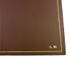 Sottomano pelle Cuoio, pelle di vitello marrone - Conti Borbone - Tappetino personalizzabile - decorazione 90 - stampatello