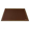 Sottomano pelle Cuoio, pelle di vitello marrone - Conti Borbone - Tappetino personalizzabile - decorazione 90 - stampatello