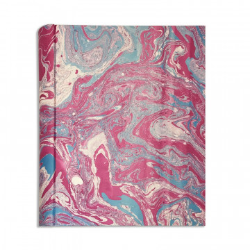 Photo album in marbled paper violet blue white Aurora - Conti Borbone - Front standard