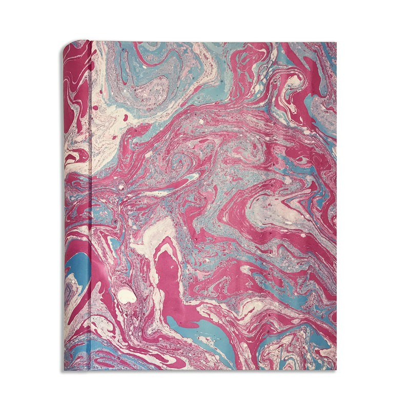 Album photo en papier marbré violet bleu blanc Aurora - Conti Borbone - Front standard