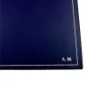 Sottomano pelle Bluette, pelle di vitello blu - Conti Borbone - Tappetino personalizzabile - decorazione 90 - stampatello