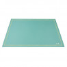 Turquoise leather desk pad, blue calf leather - Conti Borbone - Customizable mat - 133 decoration - block letters